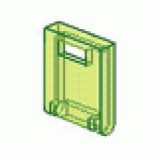 Part 4346 Trans-Neon Green Container, Box 2 x 2 x 2 Door with Slot